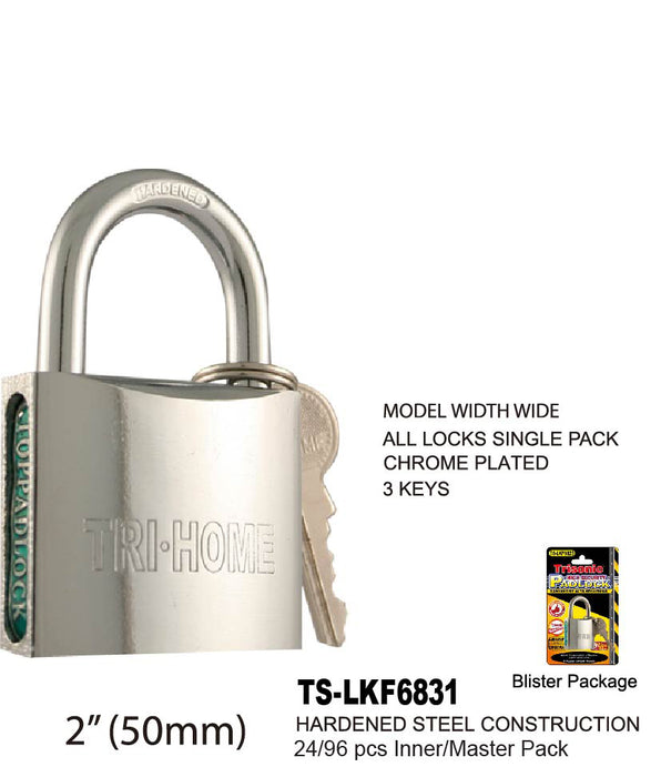 TS-LKF6831 - Chrome Plated Steel Padlock (2")