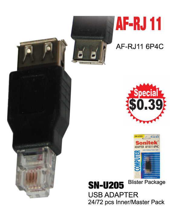 SN-U205 - AF-RJ11 USB Adapter **