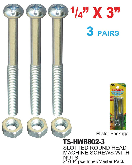 TS-HW8802-3 - Round Machine Screws (3")