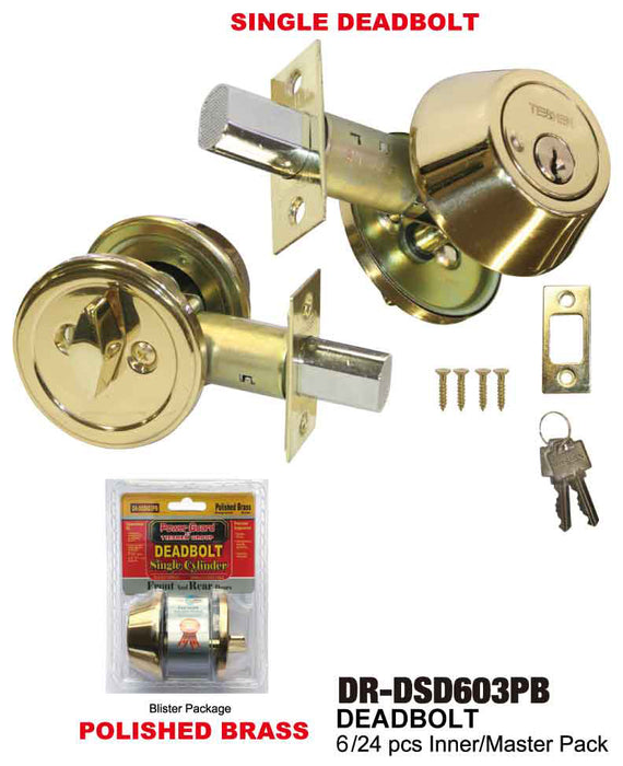 DR-DSD603PB - Single Deadbolt