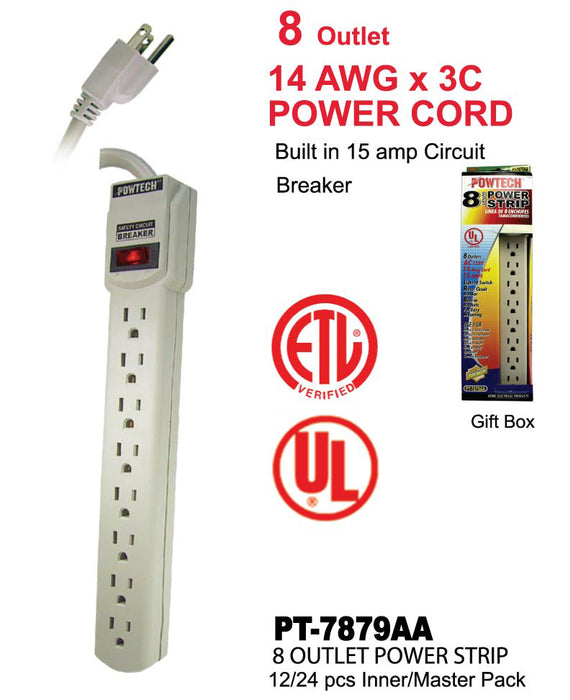 PT-7879AA - UL 8 Outlet Power Strip