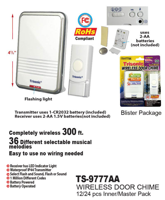 TS-9777AA - Wireless Door Chime