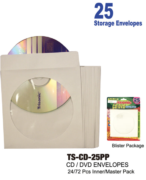 TS-CD-25PP - CD/DVD Paper Sleeves