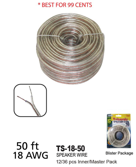 TS-18-50 - 18 Gauge Speaker Wire (50 ft.)