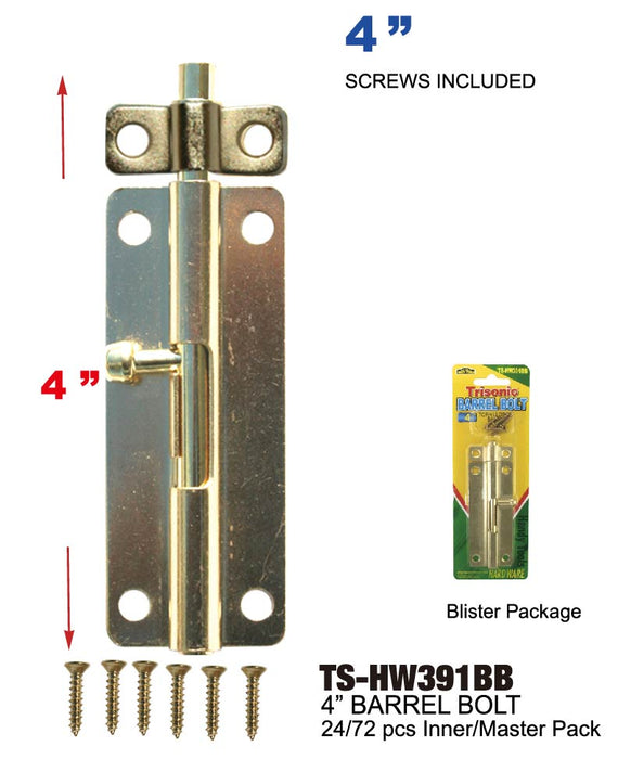 TS-HW391BB - Barrel Bolt (4")