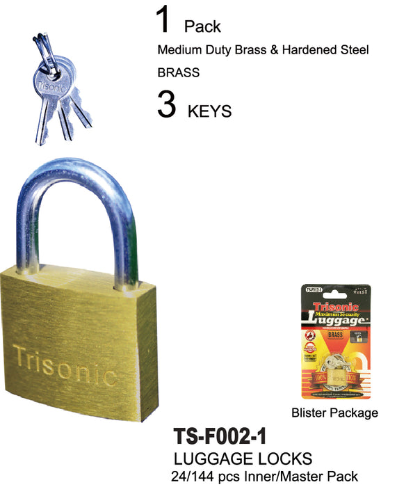 TS-F002-1 - Brass Luggage Locks