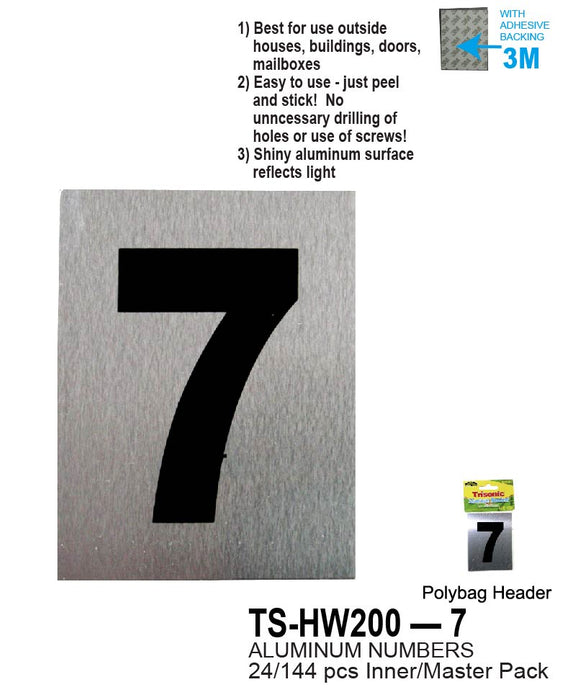 TS-HW200-7 - Aluminum Number ("7")