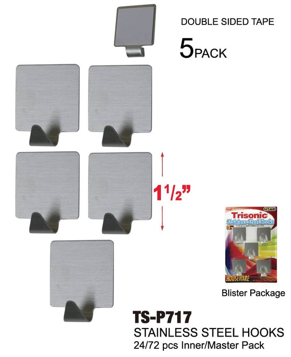 TS-P717 - Square Stainless Steel Hooks