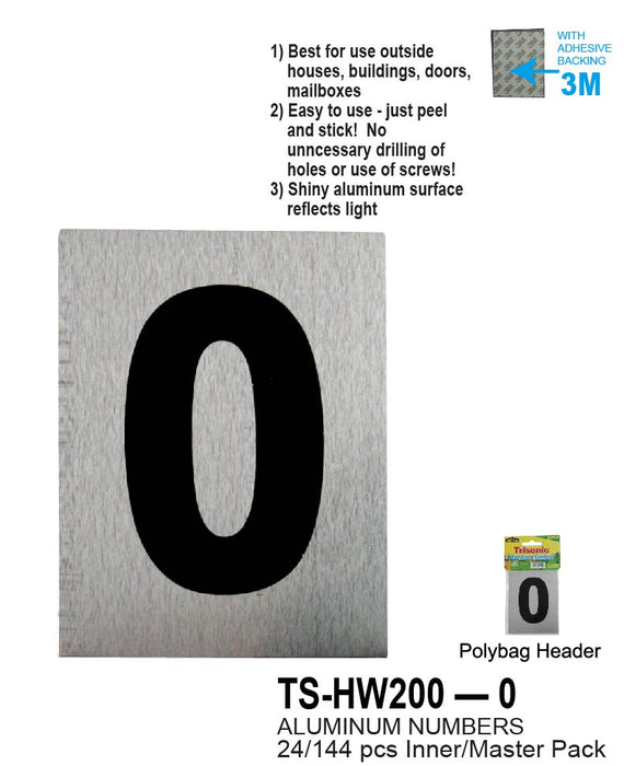 TS-HW200-0 - Aluminum Number ("0")