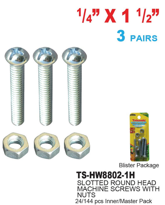 TS-HW8802-1H - Round Machine Screws (1®")