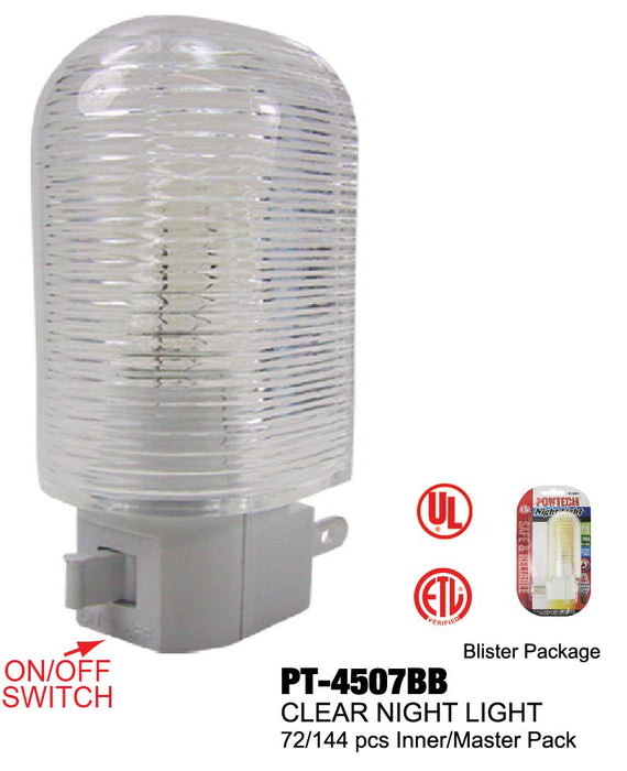 PT-4507BB - UL Clear Rounded Night Light