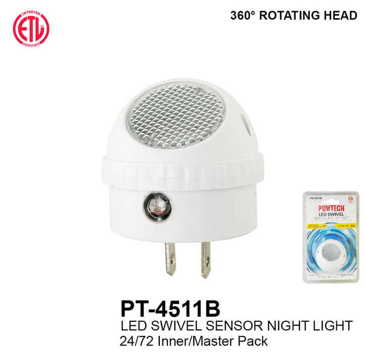 PT-4511B - LED SWIVEL SENSOR NIGHT LIGHT