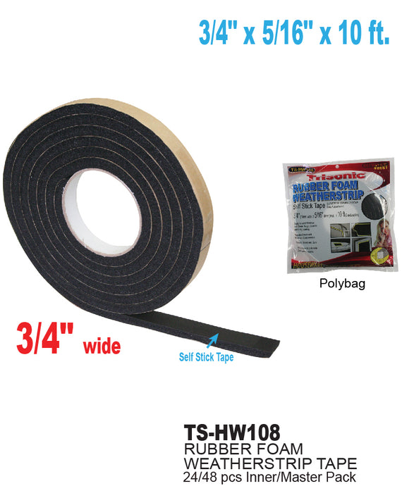 TS-HW108 - Rubber Foam Weatherstrip