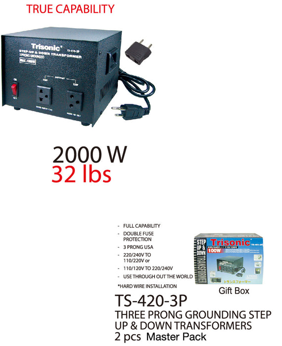 TS-420-3P - Step Up/Down Transformer (2000W)