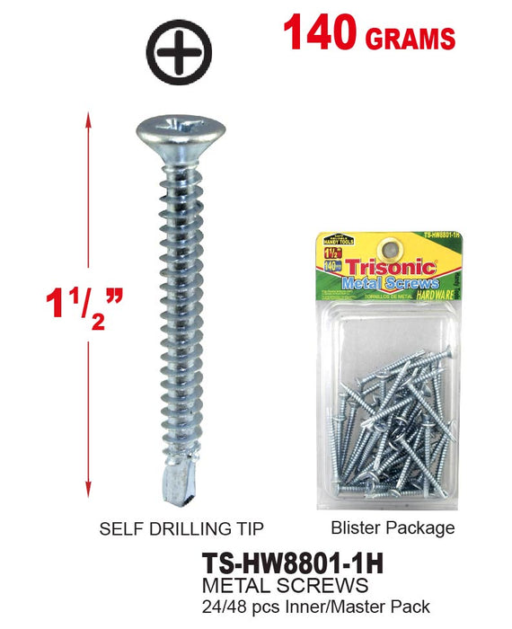 TS-HW8801-1H - Metal Screws (1®")