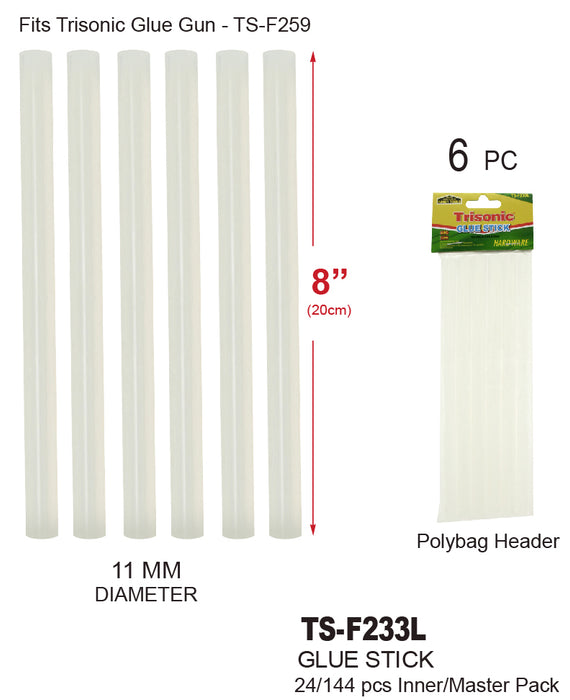 TS-F233L - Long Thick Glue Sticks (6pcs)