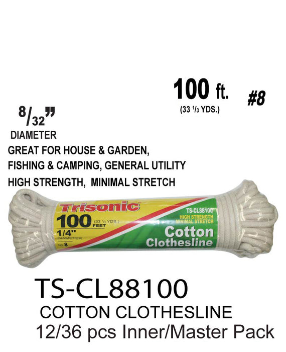 TS-CL88100 - #8 Cotton Clothesline (100 ft.)