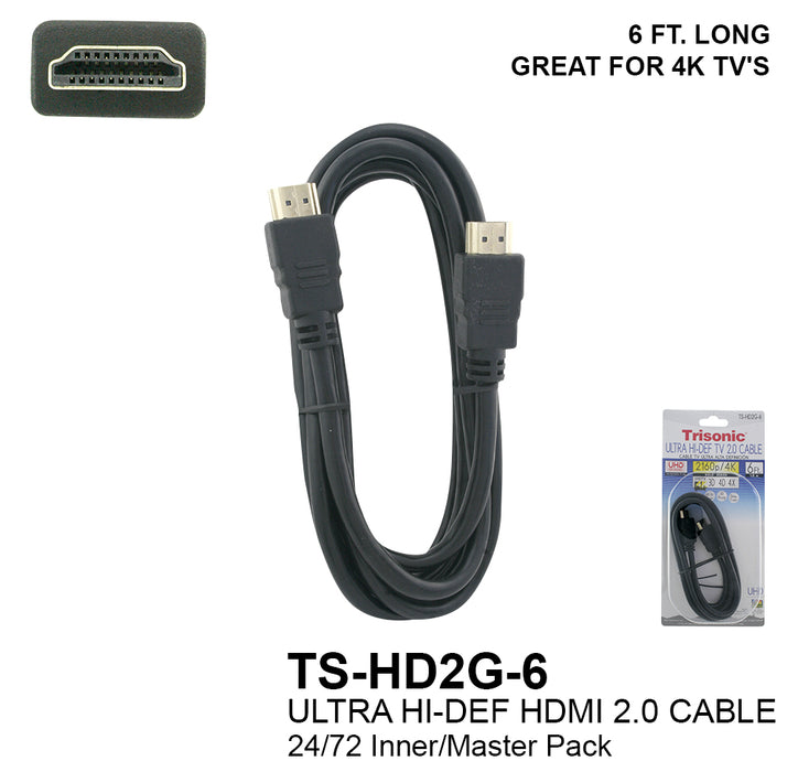 TS-HD2G-6 - HDMI 2.0 to HDMI 2.0 Cable (6 ft.)