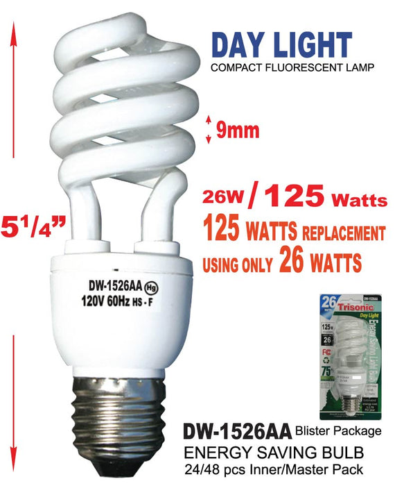DW-1526AA - Energy Saving Daylight Bulb (26W/125W)