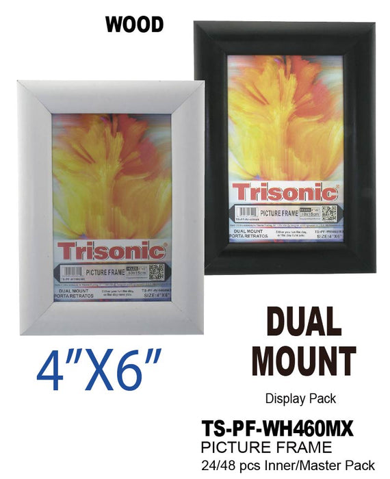 TS-PF-WH460M - 4x6" Wood Picture Frame
