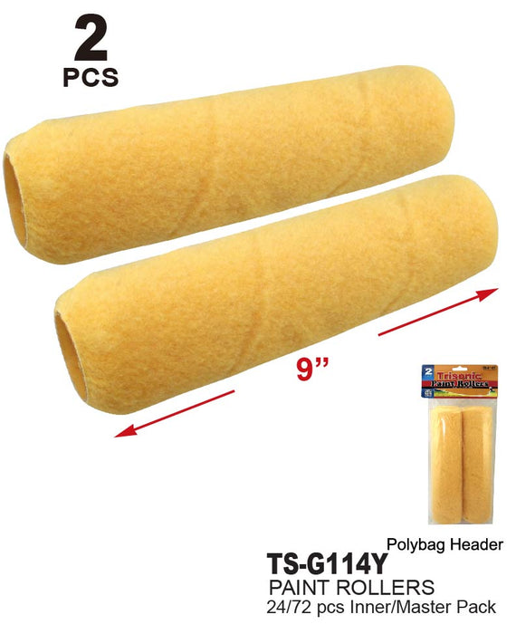 TS-G114Y - Yellow Paint Roller Covers (9")