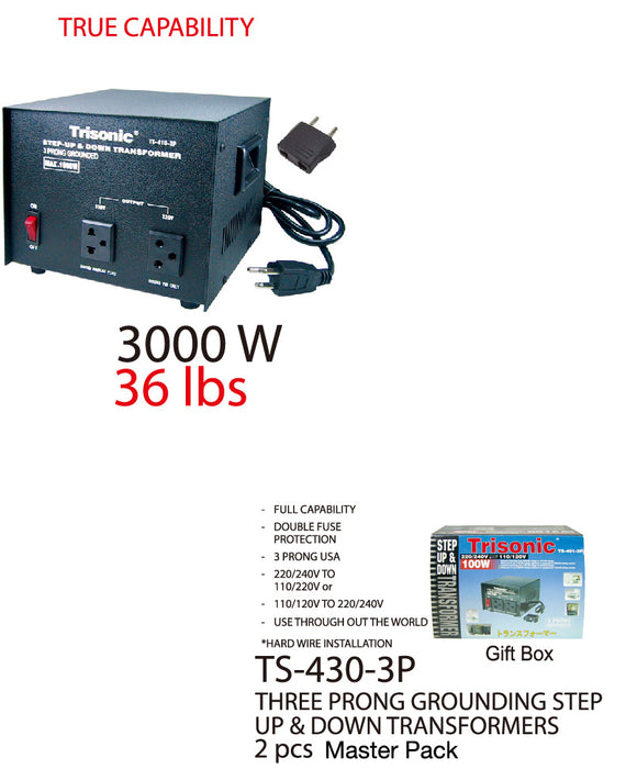 TS-430-3P - Step Up/Down Transformer (3000W)