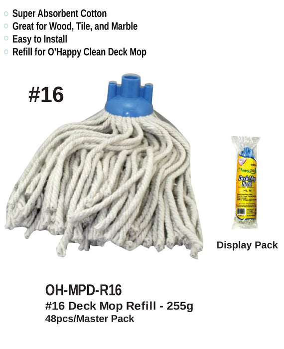 OH-MPD-R16 - #16 Deck Mop Refills (255g)
