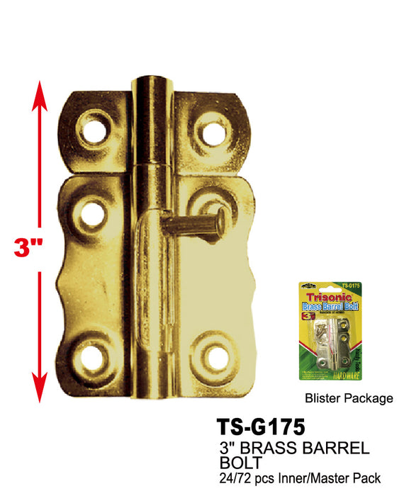 TS-G175 - Brass Barrel Bolt
