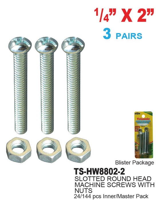 TS-HW8802-2 - Round Machine Screws (2")