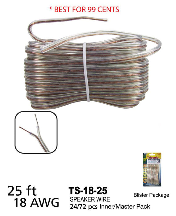 TS-18-25 - 18 Gauge Speaker Wire (25 ft.)