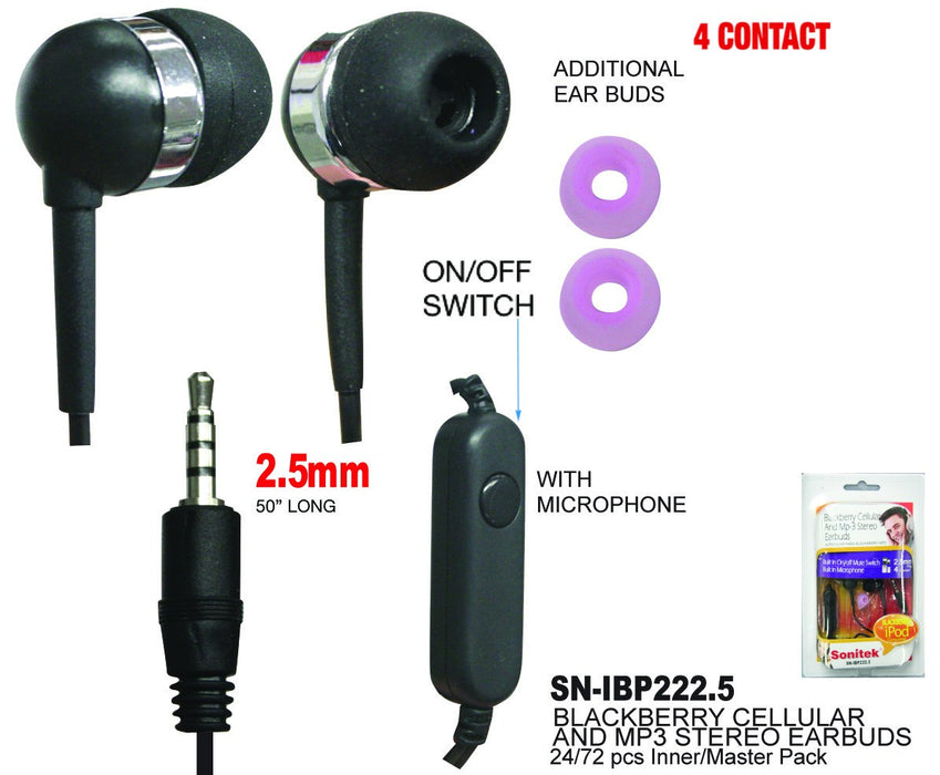 SN-IBP222.5 - Earbud w/ Microphone ***