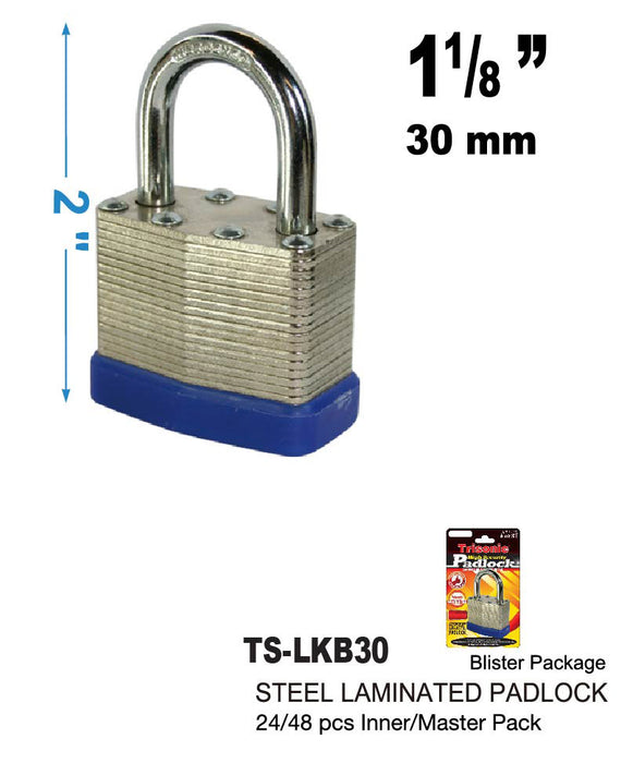 TS-LKB30 - Steel Laminated Padlock (1?")