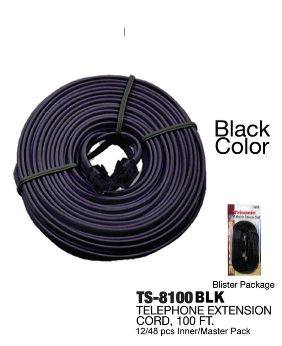 TS-8100 BLK - Telephone Extension Cord
