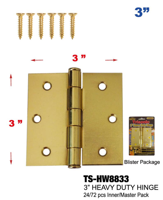 TS-HW8833 - Heavy Duty Hinge (3")