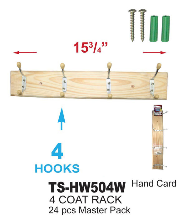 TS-HW504W - Coat Hook Wall Hanger