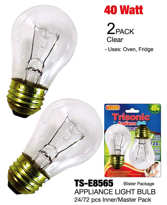 TS-E8565 - Clear Applicance Bulbs (40 Watts)