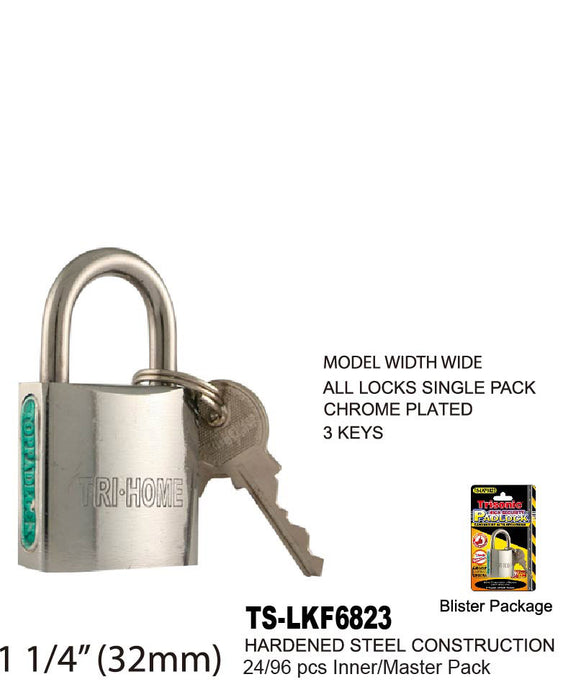 TS-LKF6823 - Chrome Plated Steel Padlock (1¬")