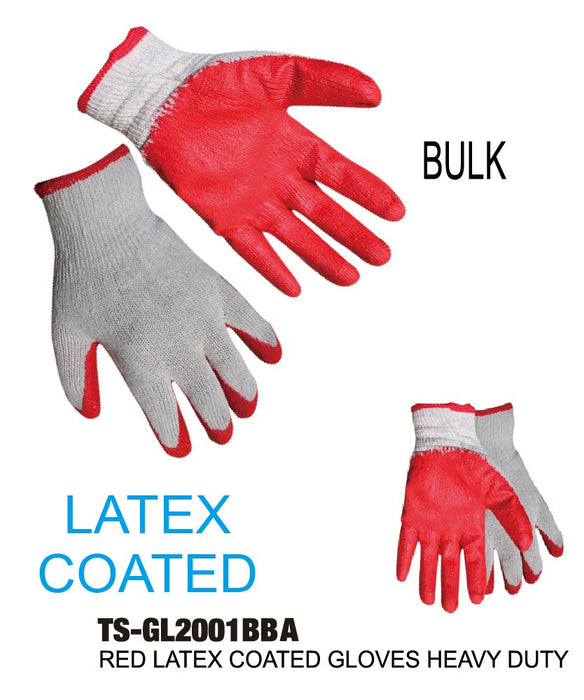 TS-GL2001BBA - Red Latex Gloves (Bulk) **