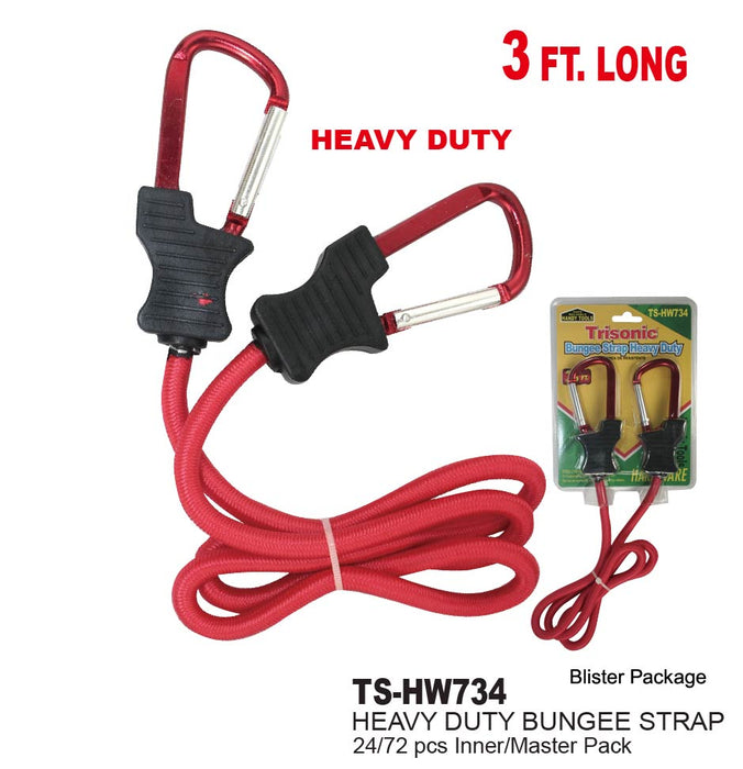 TS-HW734 - Heavy Duty Bungee Strap with Hooks