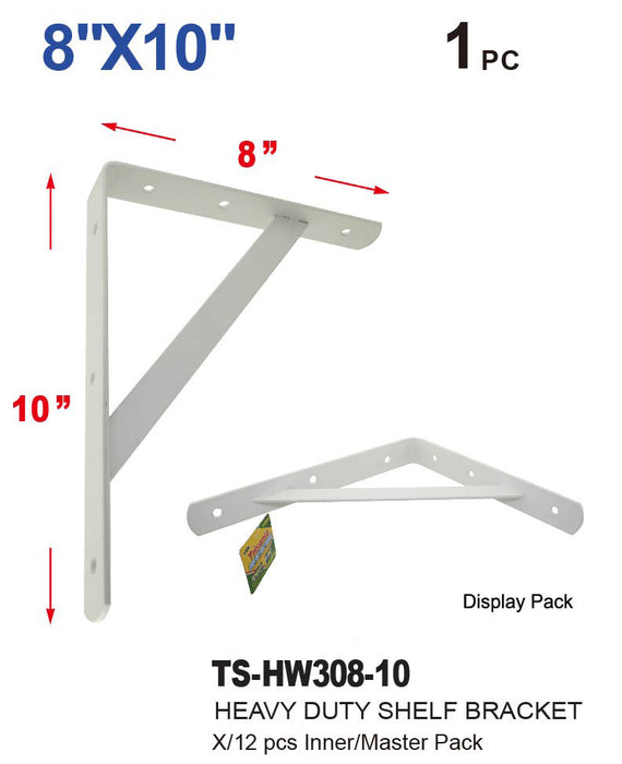 TS-HW308-10 - Heavy Duty Shelf Bracket (8" x 10")