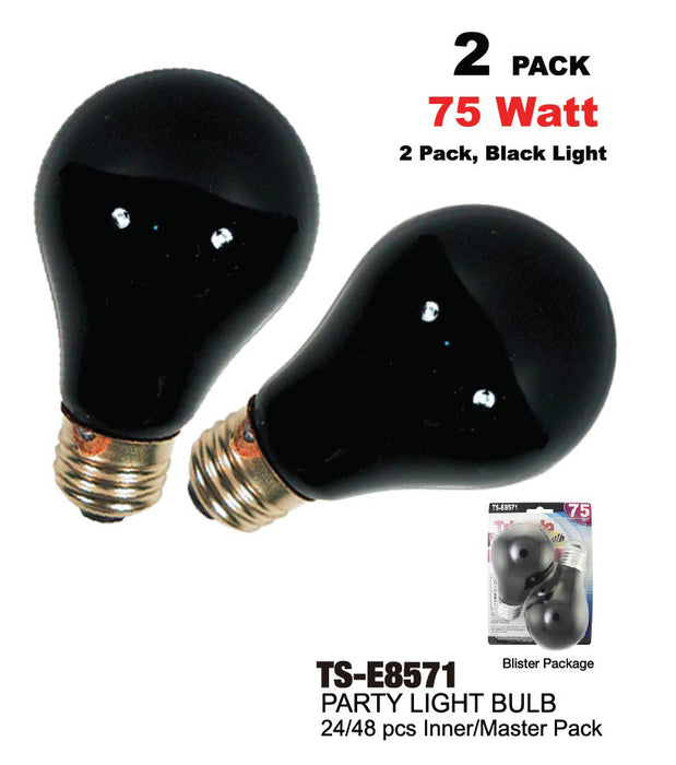 TS-E8571 - Black Party Light Bulbs (75 Watts)