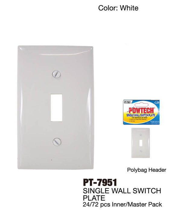 PT-7951 - Single Switch UL Wall Plate