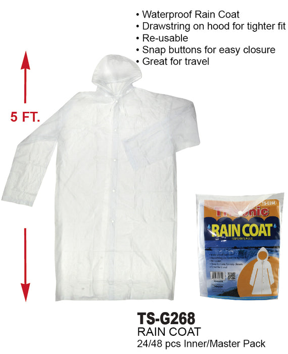 TS-G268 - Universal Button Up Raincoat