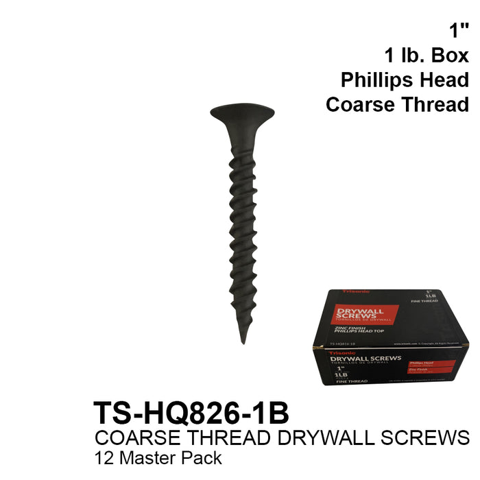 TS-HQ826-1B - Boxed Coarse Thread Drywall Screws (1")