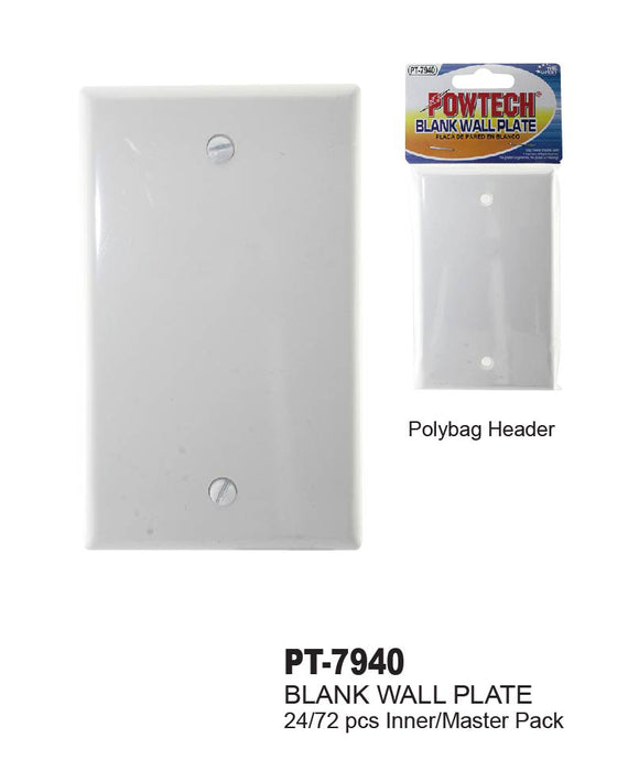 PT-7940 - Blank UL Wall Plate