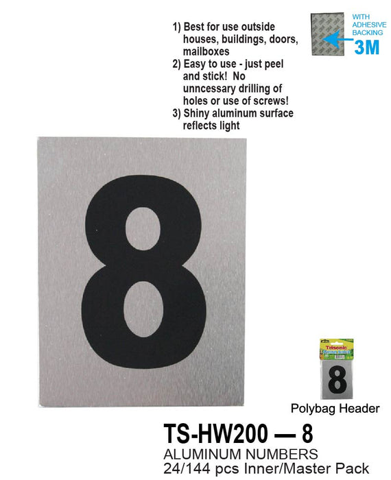 TS-HW200-8 - Aluminum Number ("8")