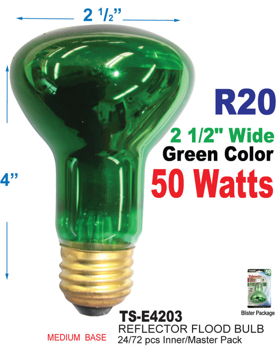TS-E4203 - R20 Reflector Flood Bulb (Green)