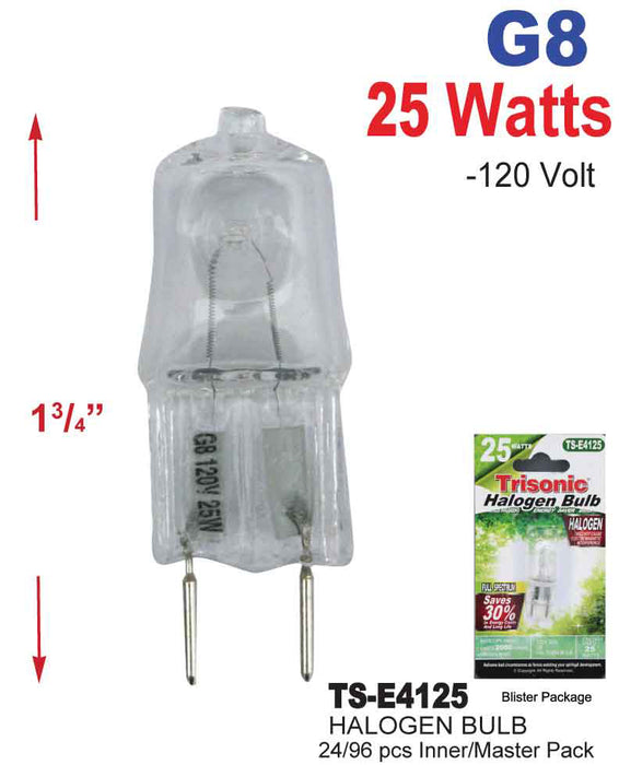 TS-E4125 - G8 120V Halogen Bulbs (25 Watts) ***