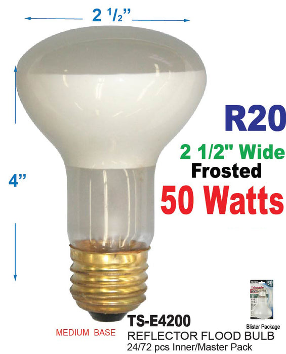 TS-E4200 - R20 Reflector Flood Bulb (Frosted)