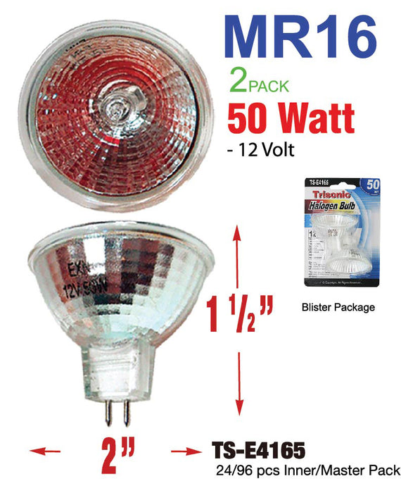 TS-E4165 - MR16 12 Volt Halogen Bulbs (50 Watts)